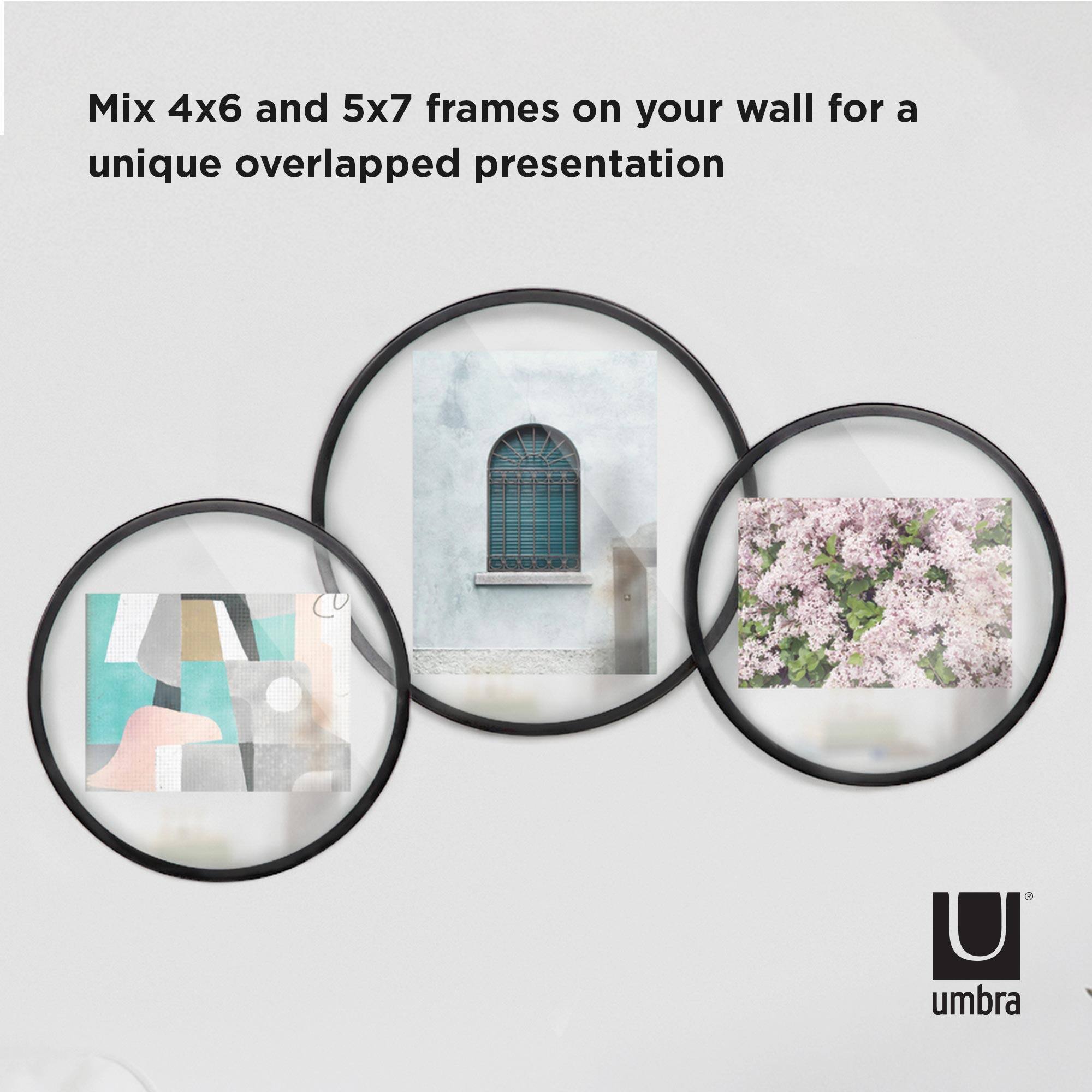 Umbra Black Infinity Round 5" X 7" Picture Frame